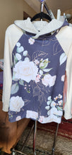 Load image into Gallery viewer, Womens grey floral hoodie
