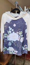 Load image into Gallery viewer, Womens grey floral hoodie
