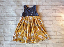 Load image into Gallery viewer, Faux Denim and Bees Dress

