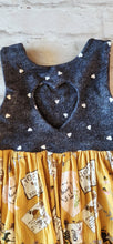 Load image into Gallery viewer, Faux Denim and Bees Dress
