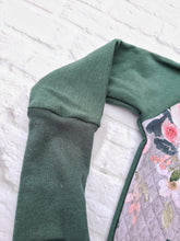 Load image into Gallery viewer, Grow with Me faux quilted floral hoodie
