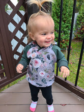 Load image into Gallery viewer, Grow with Me faux quilted floral hoodie
