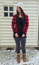 Load image into Gallery viewer, Womens bamboo plaid cardigan
